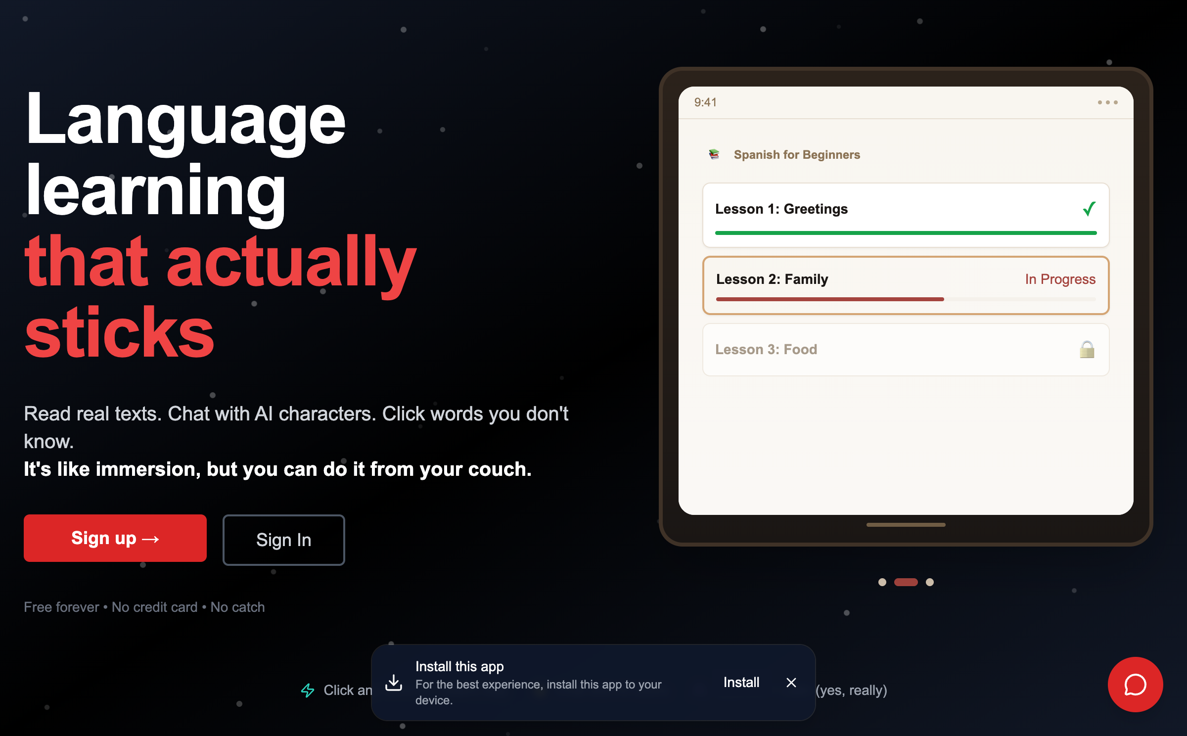 Interlinear landing page - Language learning that actually sticks