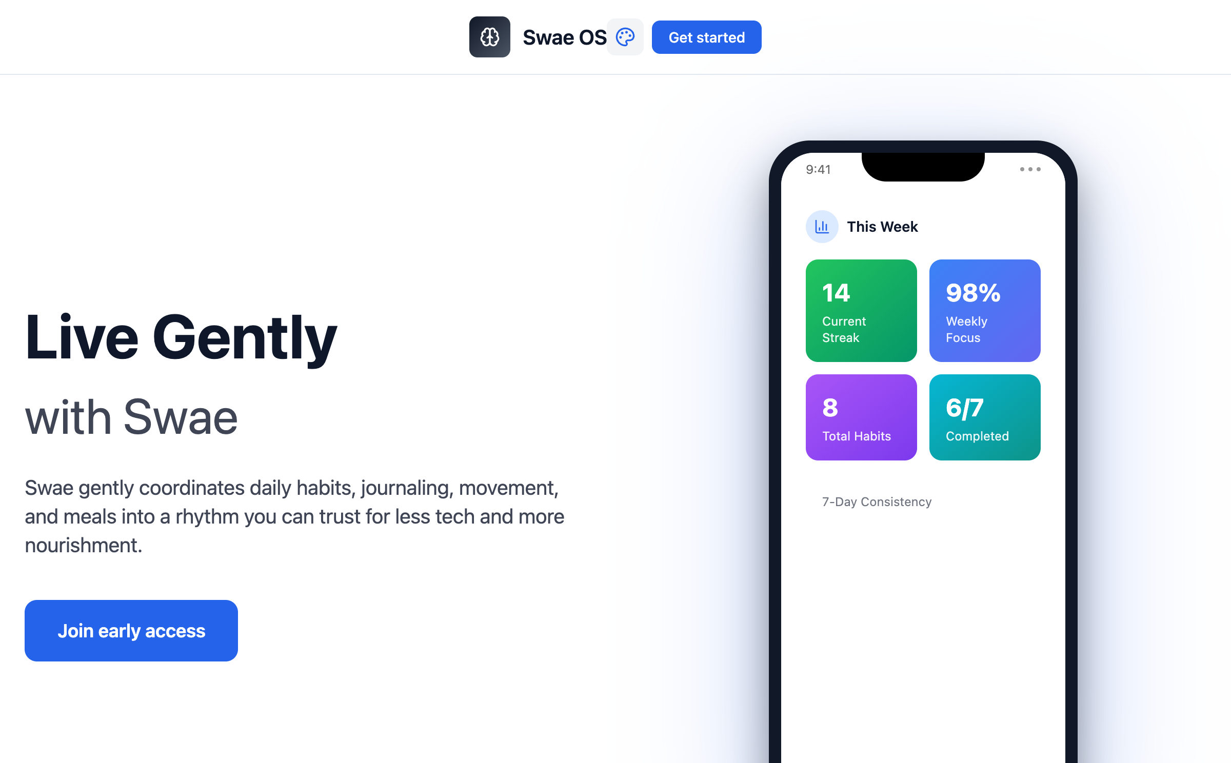 Swae landing page - Health platform for coaches and clients